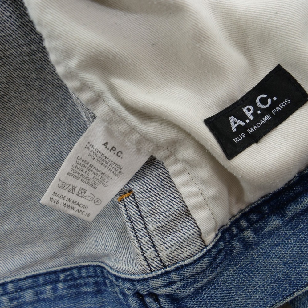 APC Jacket Womens Small Blue Denim Trucker Button Up Stretch Button Up - Picture 8 of 12